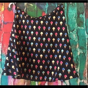 Mini Skirt Ice cream cones black